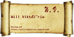 Will Viktória névjegykártya