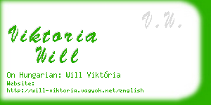 viktoria will business card