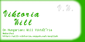 viktoria will business card